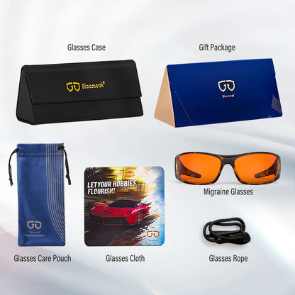 Mia P. - Bloomoak Orange Wraparound Blue Light Glasses