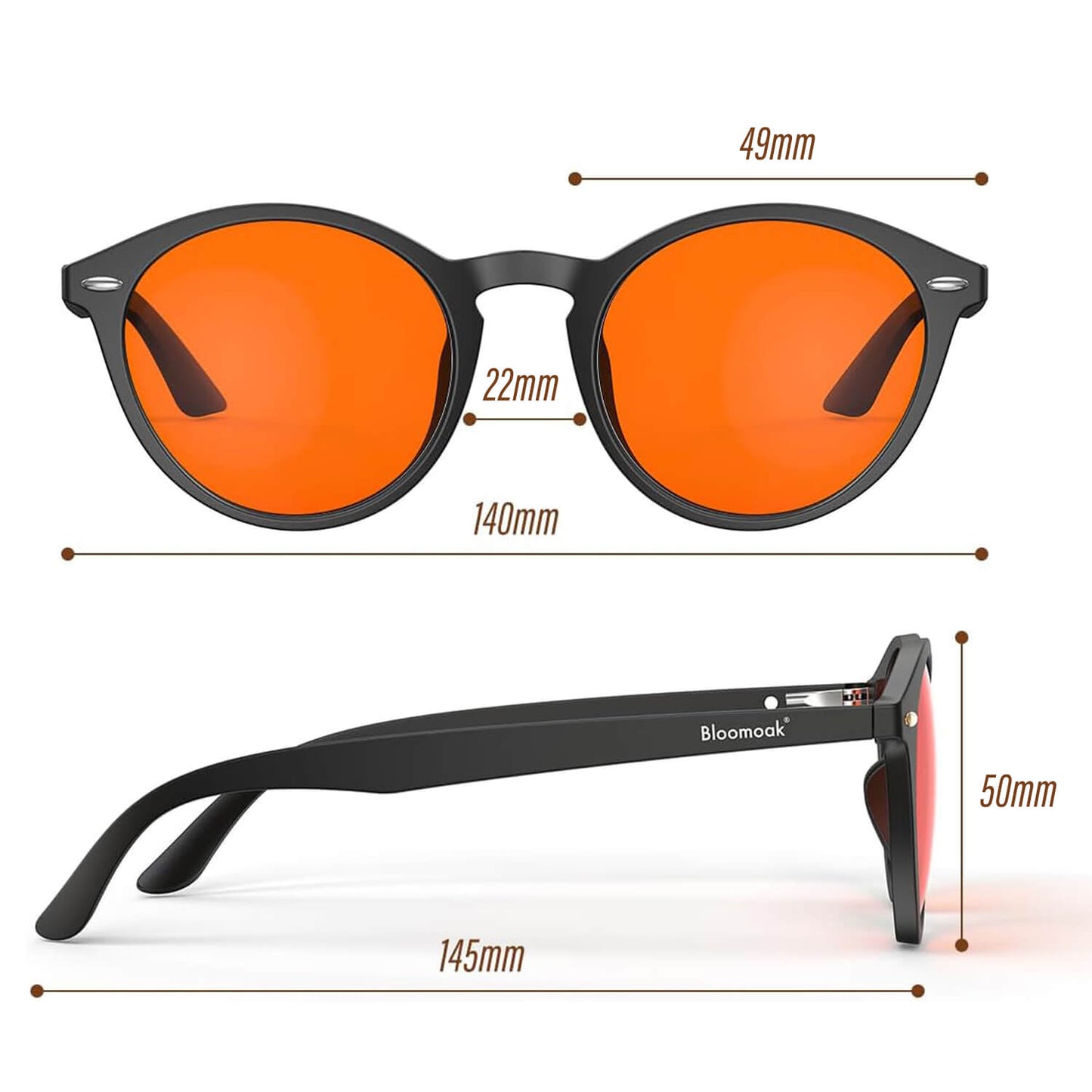 Ruby S. - Gafas graduadas Bloomoak Orange Blue Light