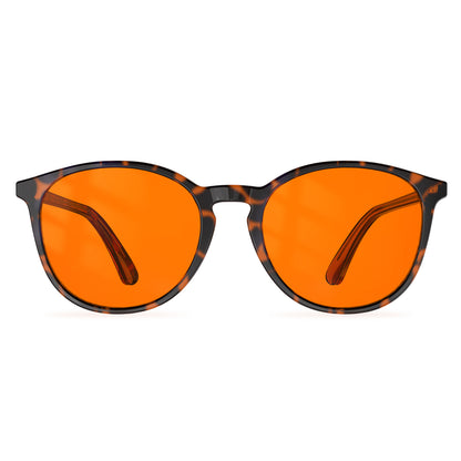 Bloomoak 99.9% Blue Light Blocking Glasses, Gaming Retro Round Glasses, Relieve Eye Fatigue and Improve Sleep, Suitable for Screens/Games/TVs