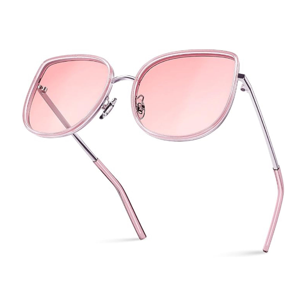 Bloomoak Polarized Oversized Sunglasses for Women - Stylishly Cat Eye Retro Designer Shades