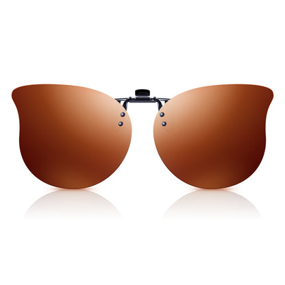 Polarized Cat Eye Clip On Sunglasses Women For Prescription Glasses