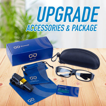 Bloomoak Fit Over Prescription Glasses,100% UV400 Protection/Anti-Glare/Wrap-around/Polarized Sunglasses - Bloomoak