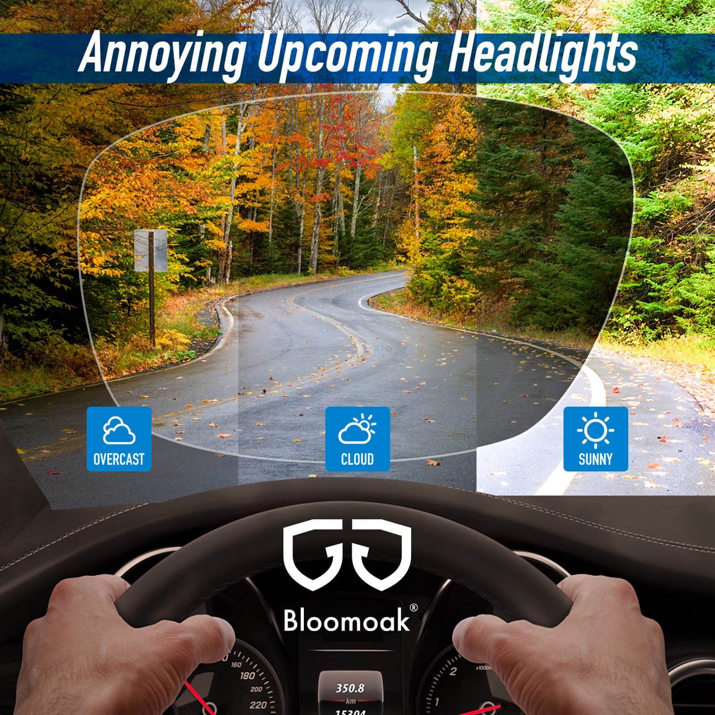 Bloomoak Fit Over Prescription Glasses,100% UV400 Protection/Anti-Glare/Wrap-around/Polarized Sunglasses - Bloomoak