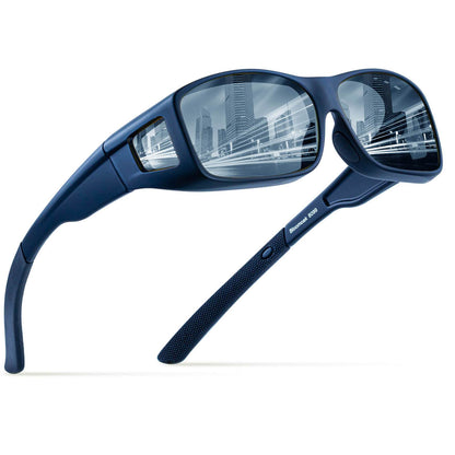 Bloomoak Fit Over Prescription Glasses,100% UV400 Protection/Anti-Glare/Wrap-around/Polarized Sunglasses - Bloomoak