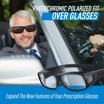 Bloomoak Fit Over Prescription Glasses,100% UV400 Protection/Anti-Glare/Wrap-around/Polarized Sunglasses - Bloomoak