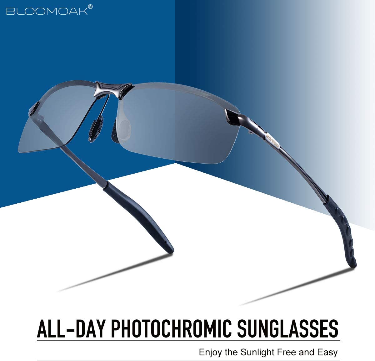 Bloomoak Photochromic Driving Glasses - Photochromism & Polarization |UV400 - Bloomoak
