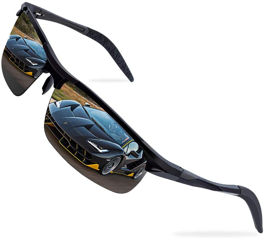 Bloomoak Polarized Driving Sunglasses for Men Al-Mg Metal Frame Ultra Light - Bloomoak