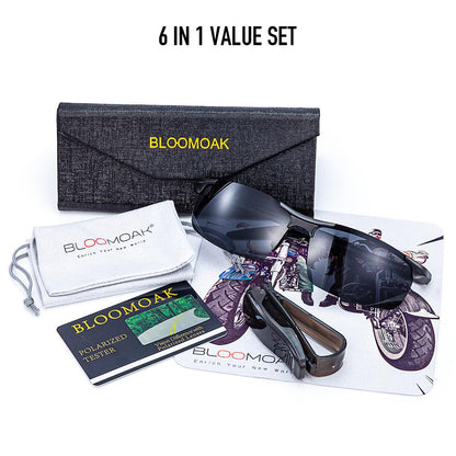 Bloomoak Polarized Driving Sunglasses for Men Al-Mg Metal Frame Ultra Light - Bloomoak