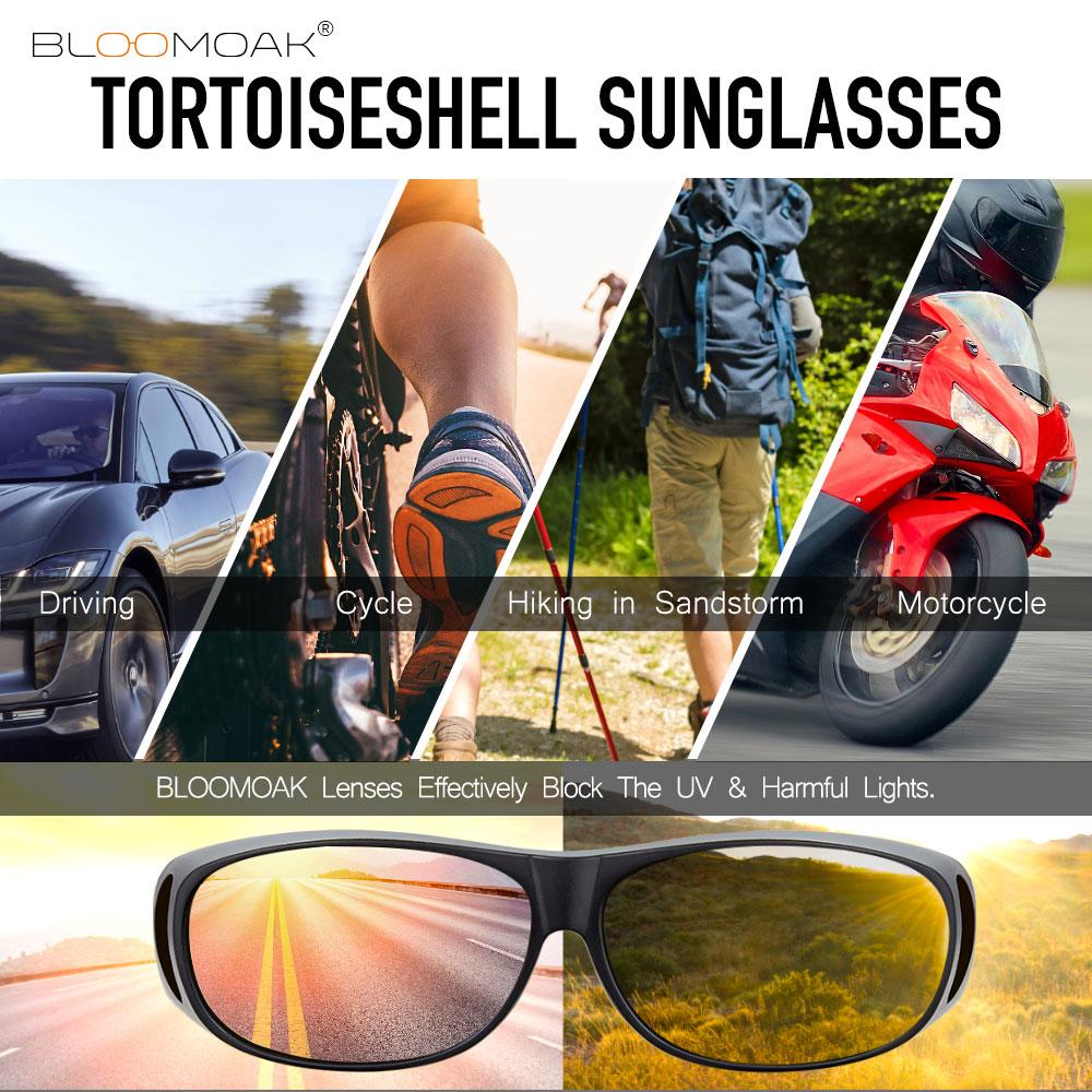 Polarized Over Glasses Anti-Glare UV 400 Protection - Wrap Around Sunglasses - Bloomoak